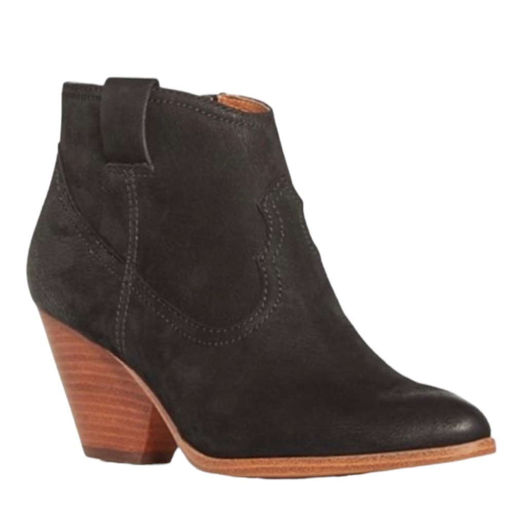 NEW Frye Reina Black Suede Western Style Booties Boots